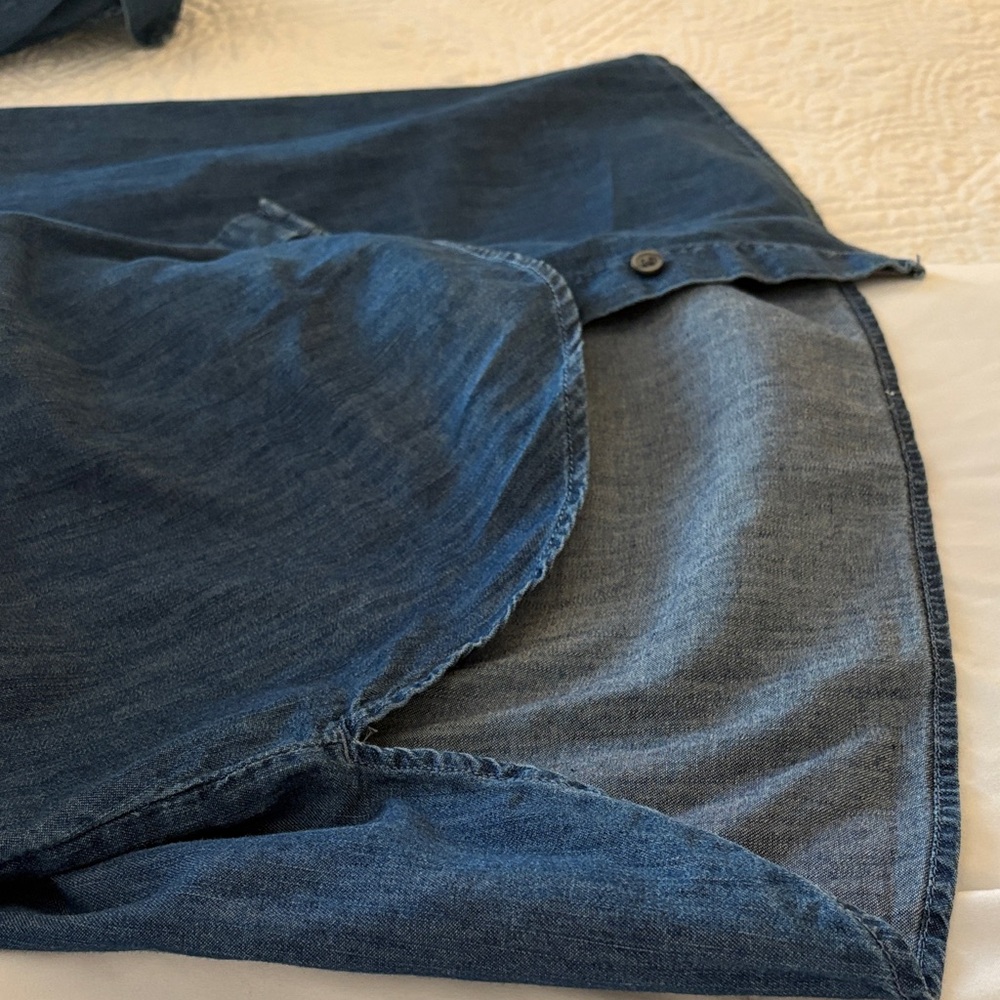 Talbots Chambray Button-Down Boyfriend Shirt - image 3